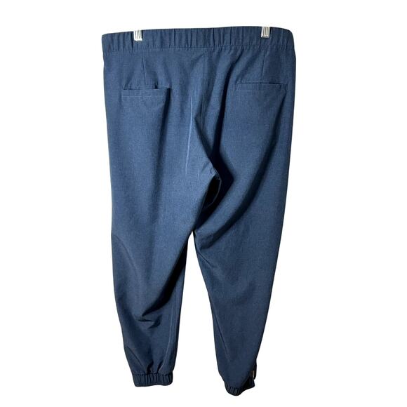 Albion Jetsetters Cropped Ankle Zip Joggers Womens Size Large High Rise Navy - Picture 3 of 7